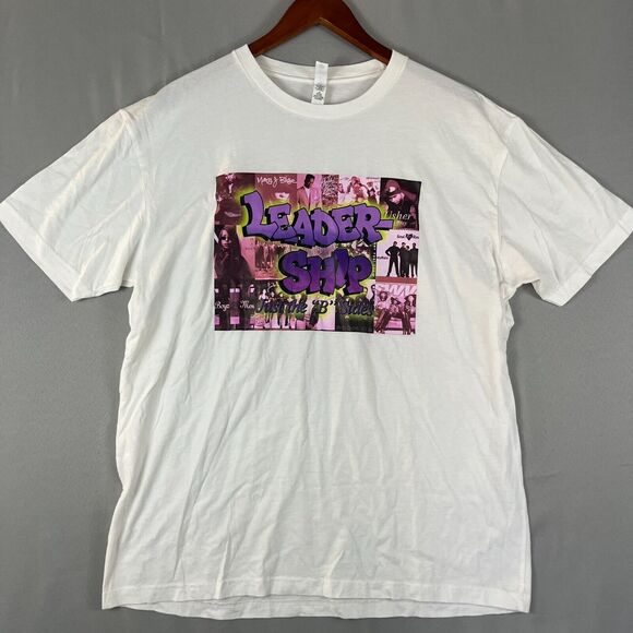 Next Level Unisex Shirt XL White & Purple 90's Rap Hip Hop and R&B Artists - Picture 1 of 7